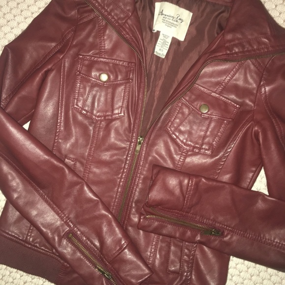 American Rag Jackets & Blazers - Maroon leather jacket